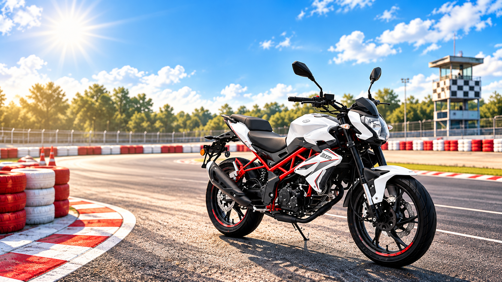 Benelli 125 sulla pista di esercitazione